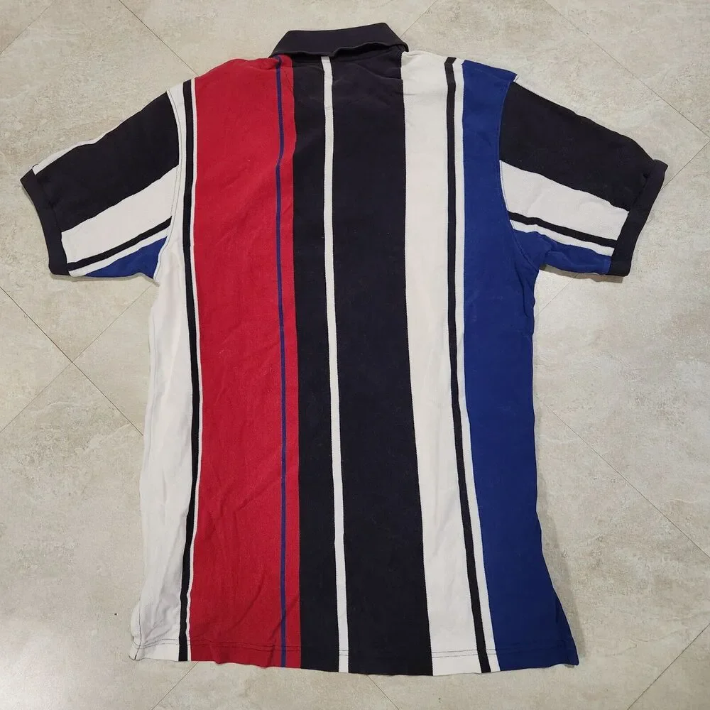 VTG 90s Chaps Ralph Lauren Polo Mens M Medium Colorblock‎ Stripe T Shirt 1990s